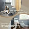 Songmics Supamasis krėslas su 5 pakopų reguliuojama atrama kojoms, supamasis krėslas su porankiais, pagamintas iš beržo medienos, skirtas svetainei