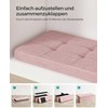 Songmics Taburetė su daiktadėže 38 x 110 x 38 cm pastelinės rožinės spalvos