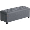 Songmics Taburetė su daiktadėže 40 x 110 x 40 cm skalūno pilkos spalvos