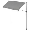 Songmics Tentas su rankine alkūne 300 x 120 cm pilkos spalvos