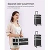 Songmics Užrakinamas kosmetikos dėklo vežimėlis kelionėms