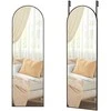 Songmics Viso ilgio veidrodis 120 x 40 cm lenktas rašalas juodas