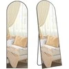 Songmics Viso ilgio veidrodis 160 x 50 cm lenktas rašalas juodas