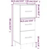 Šoninė spintelė, pilka ąžuolo, 34,5x34x90cm, apdirbta mediena