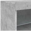 Šoninė spintelė su LED lemputėmis, betono pilka, 181,5x37x67cm