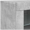 Šoninė spintelė su LED lemputėmis, betono pilka, 181,5x37x67cm