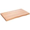 Stalviršis, šviesiai rudas, 100x60x(2-6) cm, medienos masyvas