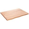 Stalviršis, šviesiai rudas, 80x60x(2-4) cm, medienos masyvas