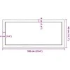 Stalviršis, tamsiai ruda, 100x40x(2-6) cm, medienos masyvas