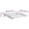 Stogelis durims, sidabrinis ir permatomas, 150x90cm, PET