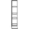 Stovas augalams, 5 lentynos, juodas, 43x22x98cm, metalas