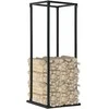 Stovas malkoms su pagrindu, juodos sp., 37x37x113 cm, plienas