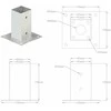 Stulpų pagrindai, 4vnt., galvanizuotas metalas, 81mm