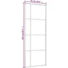 Stumdomos durys, juodos, 76x205cm, ESG stiklas ir aliuminis