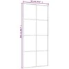 Stumdomos durys, juodos, 90x205cm, ESG stiklas ir aliuminis