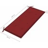 Sulankstomas sodo suoliukas su pagalvėle, 118cm, bambukas