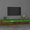 TV staliukas Televizoriaus spintelė su LED, dūminio ąžuolo, 240x35x40cm
