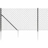 Tinklinė tvora su smaigais, antracito spalvos, 0,8x25m