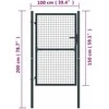 Tinkliniai sodo vartai, pilki, 100x200cm, galvanizuotas plienas