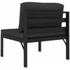 Lauko baldų komplektas Trivietė sodo sofa su pagalvėlėmis, antracito, aliuminis
