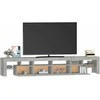 TV staliukas TV spintelė su LED apšvietimu, betono pilka, 230x36,5x40cm