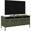 TV staliukas Televizoriaus spintelė, alyvuogių, 101,5x39x43,5cm, plienas