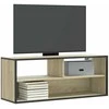 TV staliukas Televizoriaus spintelė, ąžuolo, 100x31x39,5cm, mediena/metalas