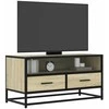 TV staliukas Televizoriaus spintelė, ąžuolo, 80x34,5x40cm, mediena/metalas