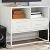TV staliukas Televizoriaus spintelė, baltos spalvos, 68x39x60,5cm, plienas