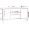 TV staliukas Televizoriaus spintelė, dūminio ąžuolo, 102x44,5x50cm, mediena