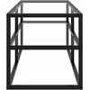TV staliukas Televizoriaus spintelė, juoda, 100x40x40cm, su grūdintu stiklu
