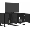 TV staliukas Televizoriaus spintelė, juoda, 100x35x50cm, mediena ir metalas