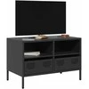 TV staliukas Televizoriaus spintelė, juodos, 68x39x43,5cm, plienas