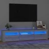 TV staliukas Televizoriaus spintelė su LED, pilka ąžuolo, 180x35x40cm