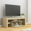 TV staliukas Televizoriaus spintelė su LED apšvietimu, ąžuolo, 120x35x40cm