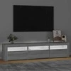 TV staliukas Televizoriaus spintelė su LED, pilka ąžuolo, 180x35x40cm