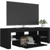 TV staliukas Televizoriaus spintelė su LED apšvietimu, juoda, 120x35x40cm