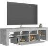 TV staliukas Televizoriaus spintelė su LED, betono pilka, 140x36,5x40cm