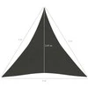 Uždanga nuo saulės, antracito spalvos, 3x3x3m, HDPE, 160g/m²