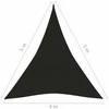 Uždanga nuo saulės, juodos spalvos, 4x5x5m, HDPE, 160g/m²