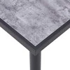 Valgomojo stalas, juodas ir betono pilkas, 180x90x75cm, MDF