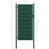 Vartai, žalios spalvos, PVC ir plienas, 100x204cm