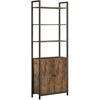 Songmics Vasagle Knygų spinta 24 x 60 x 159,5 cm vintažinė ruda-juoda
