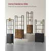 Songmics Vasagle Knygų spinta 24 x 60 x 159,5 cm vintažinė ruda-juoda