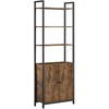 Songmics Vasagle Knygų spinta 24 x 60 x 159,5 cm vintažinė ruda-juoda