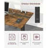 Songmics Vasagle Reguliuojamo aukščio rašomasis stalas 60 x 140 cm vintage rudai juodas