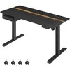 Songmics Vasagle Reguliuojamo aukščio stalas 60 x 140 cm, juodas