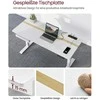Songmics Vasagle Reguliuojamo aukščio stalas 60 x 140 cm, baltas