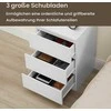 Songmics Vasagle Šoninis staliukas 2 kintamosios srovės kištukiniai lizdai miegamasis debesis balta