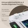 Songmics Vasagle Šoninis staliukas 2 kintamosios srovės kištukiniai lizdai miegamasis debesis balta